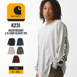 Carhartt カーハート ロンt <strong>メンズ</strong> <strong>ブランド</strong> アメカジ tシャツ 長袖 袖ロゴ ショルダーロゴ 大きいサイズ <strong>長袖tシャツ</strong> 厚手 ヘビーウェイト USAモデル (carhartt-k231)