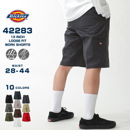 【送料無料】 Dickies ディッキーズ ハーフパンツ ルーズフィット 42283 13inch 大きいサイズ メンズ パンツ 春夏 ワークショーツ ワークパンツ ハーフ ひざ下 <strong>ショートパンツ</strong> スケーター スケボー ストリート アメカジ ブランド [USAモデル]