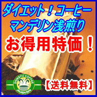 美味しくダイエットに最適コーヒー！マンデリン浅煎りお得用1kg【送料無料】【　福袋　】 信州の自家焙煎コーヒー工房こだわりの珈琲豆　【送料無料】【福袋】10P13Feb12ダイエットコーヒー豆