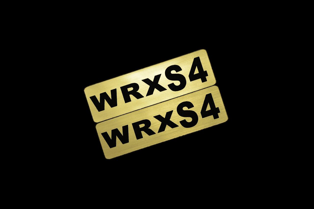 EEE-411-1 WRX S4 金黒 アクリル2層 ステッカー スバル VAG VBH VAB STI カスタム 前期 後期 2枚1セット