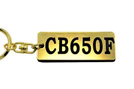 AA-222-1 CB650F アクリル製 金黒 ゴールド2重リング キーホルダー ホンダ マフラー ハンドル 外装 ミラー カスタム パーツ 等のアクセサリー