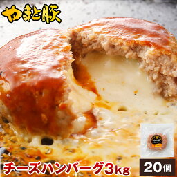 やまと豚 チーズ イン ポーク ハンバーグ 3kg(20個入) | 送料無料 ギフト 母の日 食べ物 生 チーズハンバーグ ハンバーグステーキ 冷凍食品 食品 お取り寄せグルメ お肉 内祝い お取り寄せ 冷凍 グルメ 美味しいもの お返し 出産 出産内祝い 肉 後払い 可能 商品 国産