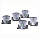 【冷茶グラスセット】江戸友禅 冷茶セット SC7-250 茶托付 【冷茶5客セット/冷茶碗/東洋佐々木ガラス/日本製/グラス/ギフト】