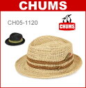 ■ CHUMS(チャムス ハット) CH05-1086 Raffia Pins Hat(ストローハット)(中折れ ハット/メンズ/レディース/麦わら 帽子/ラフィア/CH051086)