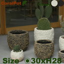 コーラル 30 Coral(直径30cm×H28cm)(底穴あり)(陶器鉢 テラコッタ プランター 寄せ植え 侘び ポット)