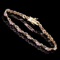 yFۑBցz{WG[Little Pink Flower Gold Bracelet czsN_Ch uXbg