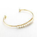 【50%ポイントバック☆楽天スーパーDEAL】《Ellisa f.》ハンドクラフト パール ブレスレット バングル| ジュエリー 誕生日 結婚記念日 ホワイトデー プレゼント 本命 妻 彼女 お返し ギフト