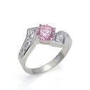 〜上品な甘さの輝き〜ピンクラウンドブリリアントRING　czピンクダイヤ指輪日本未発売リング