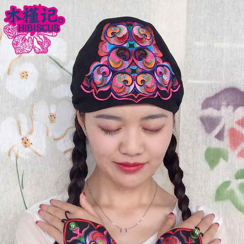 ヘアバンド ターバン 幅広 太め 白髪隠し 派手 レディース おしゃれ 女性 エスニック 刺繍 多用途 春秋 薄手 エスニック 綿麻 夏