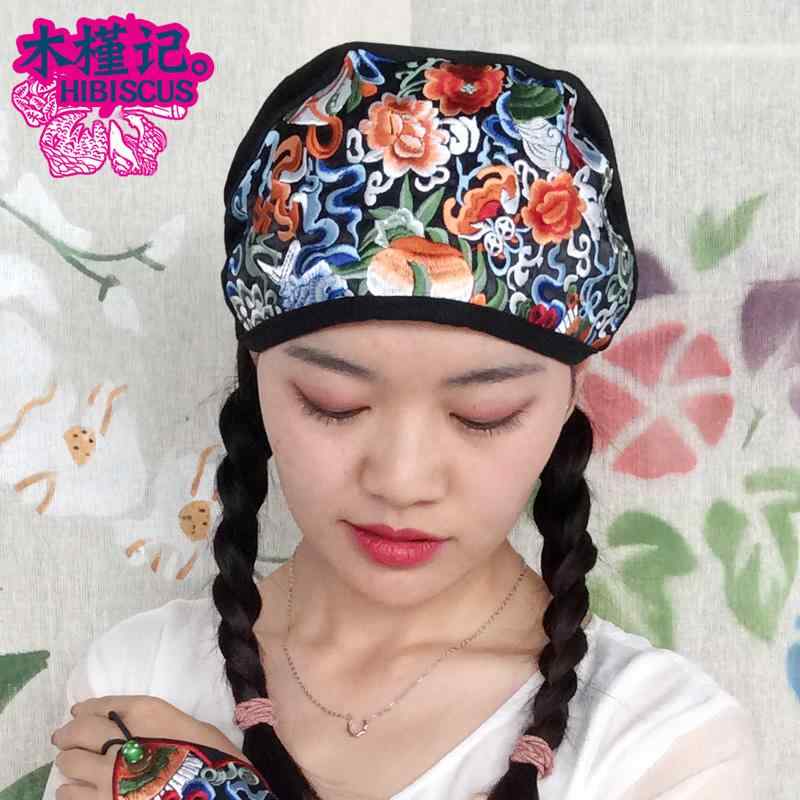 ヘアバンド ターバン 幅広 太め 白髪隠し 派手 レディース おしゃれ 女性 用 エスニック 刺繍 多用途 春夏 秋 薄手 エスニック 綿麻