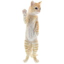 アニマルオブジェ べニーズキャット窓の外を眺めてます(茶トラ白・親猫) 置物 動物 猫 ネコ ねこ QY-080Y 動物園 店舗 カフェ 喫茶店 レストラン 飲食店 インテリア イベント ディスプレイ 実物大 等身大 リアル 【whlny】