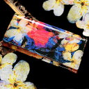 真っ白なアマリリスの花を描いたロングウォレット ALBA Alena(アルバ アレーナ) 長財布 レディース