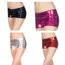 【即納】★メタリックショートパンツ★MUSICLEGS★レッド★フューシャ★ブラック★シルバー★パープル★