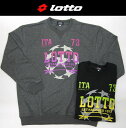 【lotto/ロット】2L/3L/4L/5L メンズ プリントトレーナー ミニ裏毛 -全2色-【送料無料】【キングサイズ/king size】【メール便不可】大きいサイズ