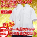 【エントリーでポイント5倍!】ポロシャツ 白 2枚セット 小学生 小学 制服 通販 学生服