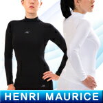 【HENRI MAURICE】アンダーウエア(女性用長袖)UVカット・吸汗速乾・抗菌防臭【メール便選択: 送料無料】【代金引換・宅配便：送料別途】