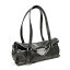 【中古】プラダ ショルダーバッグ PRADA ブラック シルバー金具 レザー 【送料無料】
