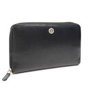【中古】シャネル ラウンドファスナー長財布 CHANEL 黒...