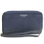 【中古】コーチ コインケース カードケース レザー パウチング COACH ネイビー リストレット 【美品】