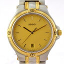 グッチ 腕時計 メンズ 9040M GUCCI 文字盤ゴールド クオーツ コンビカラー 【中古】【送料無料】
