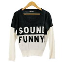 セシルマクビー ニット レディース 長袖 CECIL McBEE 白 黒 M 【中古】