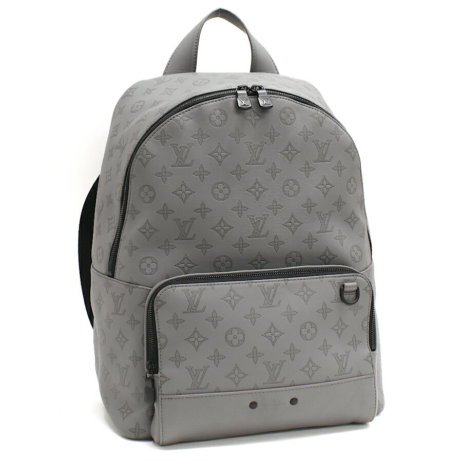 【中古】ルイヴィトン レーサーバッグパックリュックサック M46105 モノグラムシャドウ レザー グレー LOUIS VUITTON Racer[美品][送料無料]