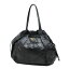 【楽天スーパーSALE】【中古】プラダ ショルダーバッグ BR4366 PRADA シワ加工レザー ブラック×ゴールド金具【送料無料】
