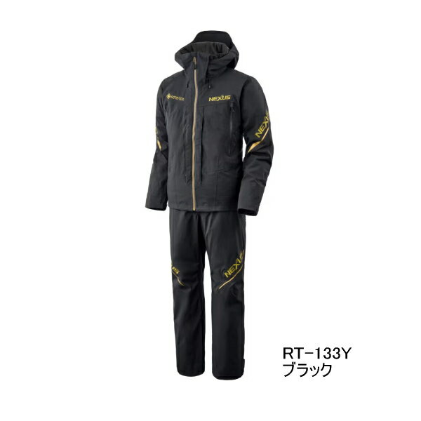 ≪'25年9月新商品！≫ シマノ ネクサス ゴアテックス テクノレイヤードスーツ RT-133Y ブラック 3XLサイズ [9月発売予定/ご予約受付中]