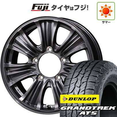 【新品】ジムニー 夏タイヤ ホイール4本セット 175/80R16 ダンロップ グラントレック AT5 トピー バザルト-X タイプ2 16インチ(送料無料) サマータイヤ