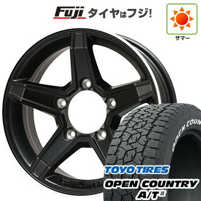 【新品】ジムニー 夏タイヤ ホイール4本セット 175/80R16 トーヨー オープンカントリー A/T III RWL/RBL プレミックス エステラ(マットブラック/リムポリッシュ) 16インチ(送料無料) サマータイヤ