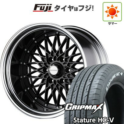 【新品】キャラバン 夏タイヤ ホイール4本セット 215/65R16 109/107S グリップマックス スタチャー HC-V RWL（限定） ファブレス ヴァローネ RM-6 2P 16インチ(送料無料) サマータイヤ