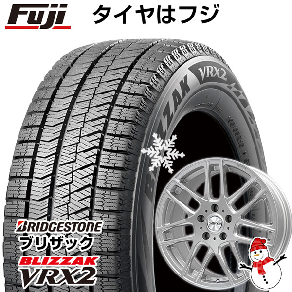 【新品】輸入車用 ボルボ（V60 2011-18） スタッドレスタイヤ ホイール4本セット 215/50R17 ブリヂストン ブリザック VRX2 ビッグウエイ EURO AFG(シルバー) 17インチ(送料無料)