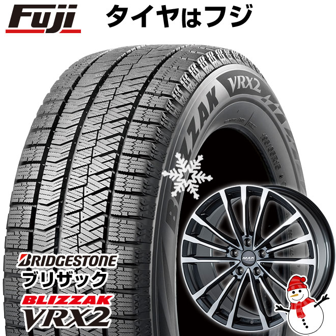 【新品】輸入車用 BMW 2シリーズ（U06） スタッドレスタイヤ ホイール4本セット 205/60R17 ブリヂストン ブリザック VRX2 MAK バビエラ FF 17インチ(送料無料)
