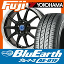 【送料無料】 185/55R16 16インチ BRANDLE-LINE ブランドルライン カルッシャー ブラック/リムポリッシュ 6.5J 6.50-16 YOKOHAMA ヨコハマ ブルーアース AE-01F SALE サマータイヤ ホイール4本セット【YO17sum】