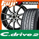 【送料無料 プリウス】 215/45R17 17インチ HOT STUFF ホットスタッフ クロススピード プレミアムR 7J 7.00-17 YOKOHAMA ヨコハマ Cドライブ2(限定) サマータイヤ ホイール4本セット【YO17sum】