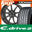 【送料無料 プリウス】 215/45R17 17インチ HOT STUFF ホットスタッフ クロススピード ハイパーエディションRS-9 7J 7.00-17 YOKOHAMA ヨコハマ Cドライブ2(限定) サマータイヤ ホイール4本セット【YO17sum】