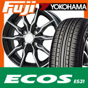 【送料無料 エブリイワゴン】 165/60R14 14インチ BRANDLE ブランドル 008B 4.5J 4.50-14 YOKOHAMA ヨコハマ エコス ES31 サマータイヤ ホイール4本セット 【YO17sum】
