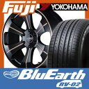 【送料無料 ハイエース200系】 225/50R18 18インチ M-TECHNO エムテクノ M.T.S. MJ18-03S 8J 8.00-18 YOKOHAMA ヨコハマ ブルーアース RV-02 SALE サマータイヤ ホイール4本セット【YO17sum】