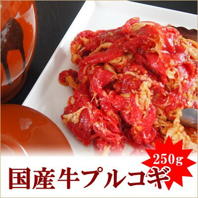 【プルコギ250g】国産牛味つき焼肉/ 牛赤身肉/真空/小分けプルコギ/味付き/鉄板/野菜…...:fujikocyan:10000115