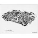 Ford_GT40 (S) 1852円 【Kai Art International 構造画 ポスター リトグラフ デザイン フォード GT40 絵 アート】【コンビニ受取対応商品】