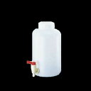 給水タンク飲料水用ポリタンク・丸型(5L)PE 広口下口 活栓付瓶「ETV-01」