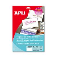 APLI　インクジェットレーザー名刺用カット10面　10609スペインAPLI社製の名刺用カット紙。