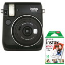 FUJIFILM(富士フイルム) チェキ instax mini70 専用チェキフィルム1P(10枚)付 ブラック 【代引不可】【北海道・沖縄・離島配送不可】