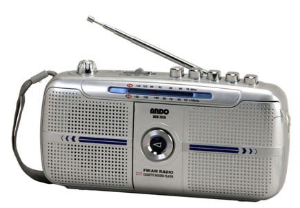 アンドーANDO AM/FMラジオ付カセットレコーダー AC6-707A【あす楽対応】【HLS_DU】