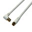 HORIC アンテナケーブル 3m ホワイト F型差込式/ネジ式コネクタ L字/ストレートタイプ HAT30-921LS【代引不可】