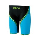 【送料無料】ARENA(アリーナ) AQUAFORCE LIGHTNING ハーフスパッツ POWER TYPE ARN6001M ブラック×ブラック×ブルー×ブラック M【代引不可】
