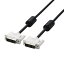 エレコム ディスプレイケーブル DVIシングルリンク(デジタル) DVI-D 24ピン オス-DVI-D 24ピン オス 2m ブラック CAC-DVSL20BK【代引不可】