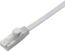 【メール便発送】エレコム LANケーブル CAT6 Gigabit 爪折れ防止 フラット 3m ホワイト 〔PlayStation 4 対応〕 LD-GFT/WH30【代引不可】