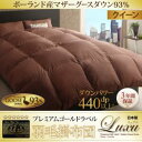 【送料無料】最高級羽毛93%使用!日本製ポーランド産マザーグースダウン プレミアムゴールドラベル 羽毛掛け布団 〔Luxu〕リュクス クイーン サイレントブラック【代引不可】