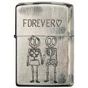 Zippo(ジッポ) オイルライター NO200 Funny Skull FOREVER シルバー 2UDS-FOREVER